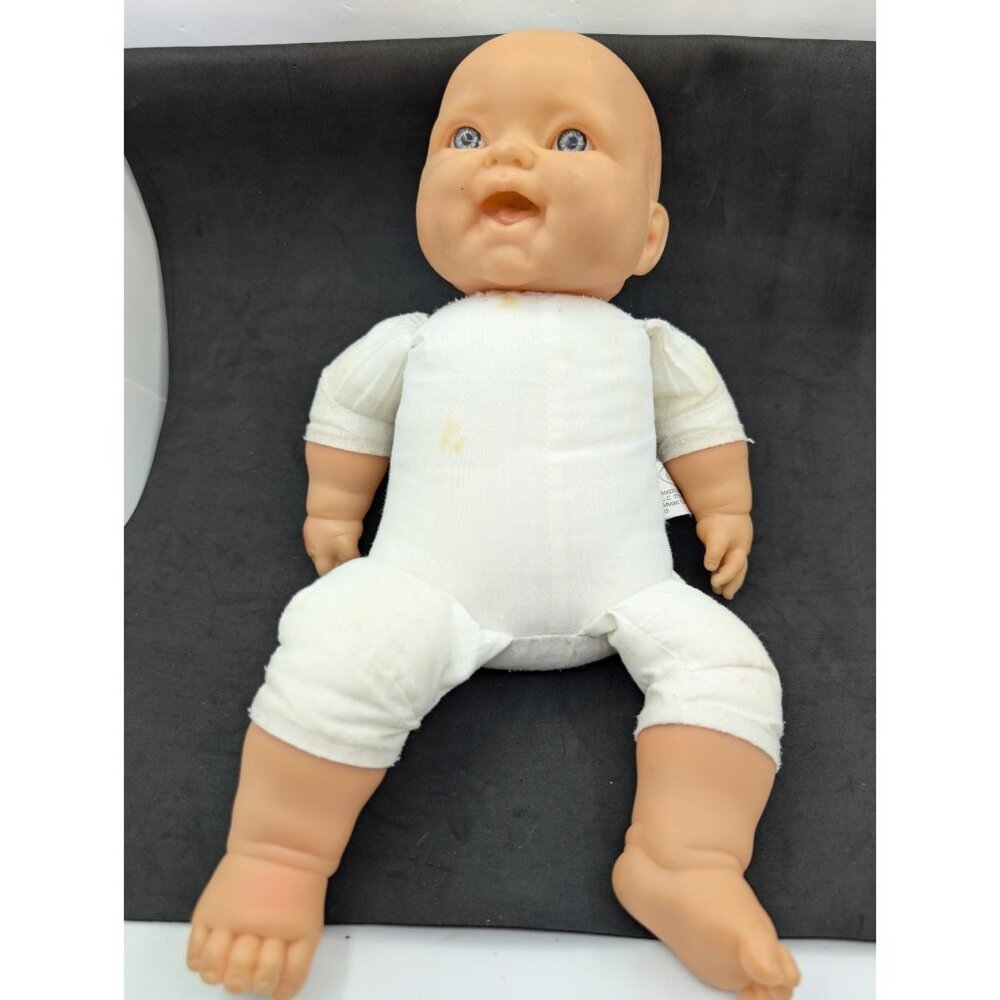 vtg. Berenguer 13" vinyl doll with soft body blue eyes cute READ
